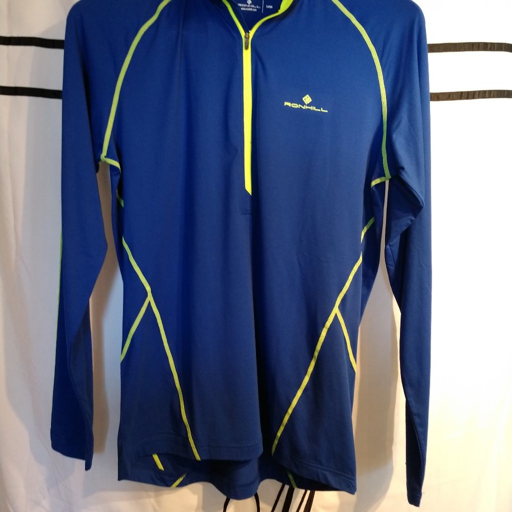Ronhill Poly/Elastan L/S 1/4 Zip Running Top (L)